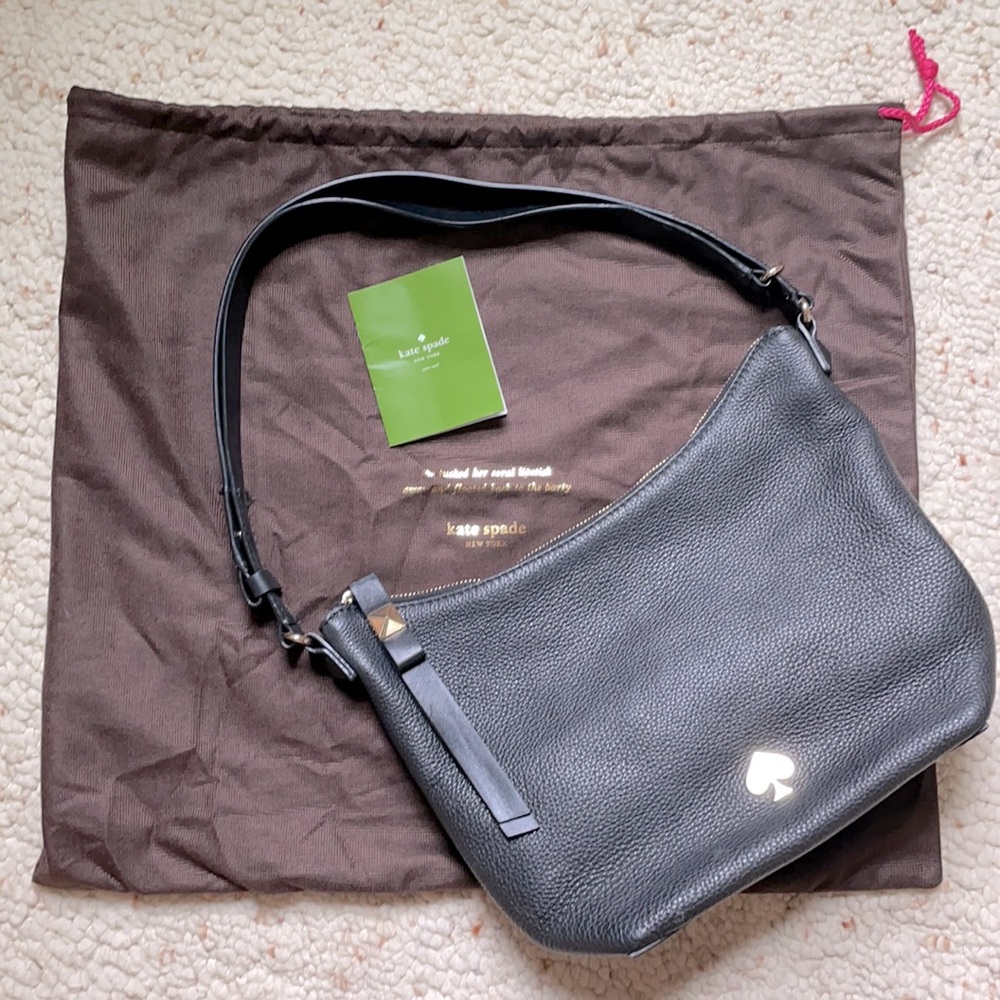 Kate Spade Black Leather Shoulder Bag Gently Used